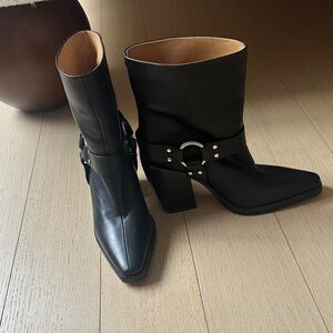 rag & bone Black Heeled Leather Boots